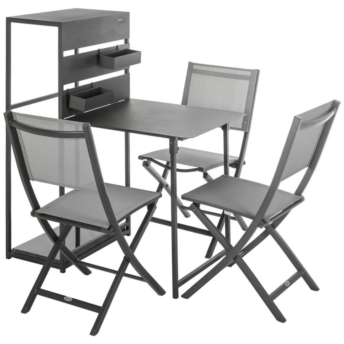 TABLE FIRA PLIANTE ALUMINIUM GRAPHITE 3 PLACES