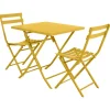 TABLE GREENSBORO CARREE MOUTARDE 2 PLACES