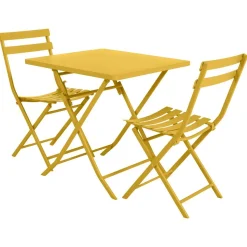 TABLE GREENSBORO CARREE MOUTARDE 2 PLACES