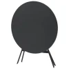 TABLE GREENSBORO RONDE GRAPHITE 4 PLACES
