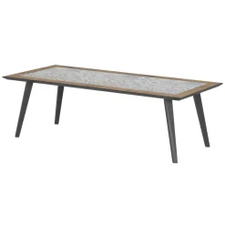 TABLE LAMBADA FIXE CERAMIQUE GRAPHITE 8 PLACES