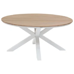 TABLE ORIENGO RONDE ACACIA BLANC 4 PLACES