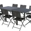 TABLE PIAZZA EXTENSIBLE ALUMINIUM GRAPHITE 8 PLACES