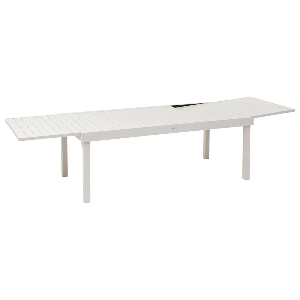 TABLE PIAZZA EXTENSIBLE ALUMINIUM ARGILE 12 PLACES