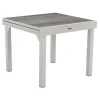 TABLE PIAZZA EXTENSIBLE ALUMINIUM SMOKE 8 PLACES
