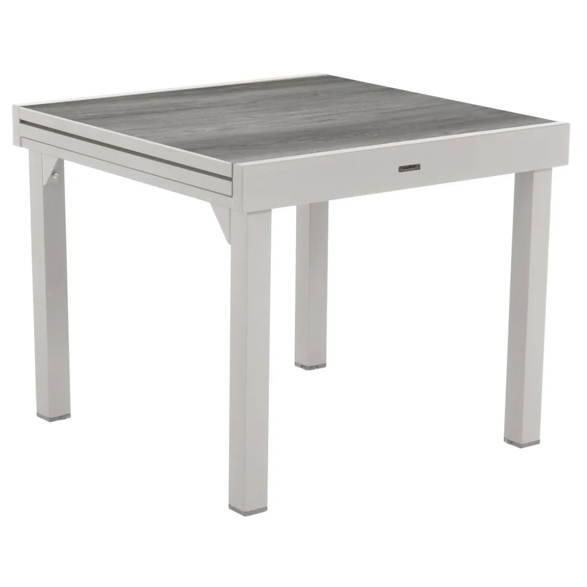 TABLE PIAZZA EXTENSIBLE ALUMINIUM SMOKE 8 PLACES