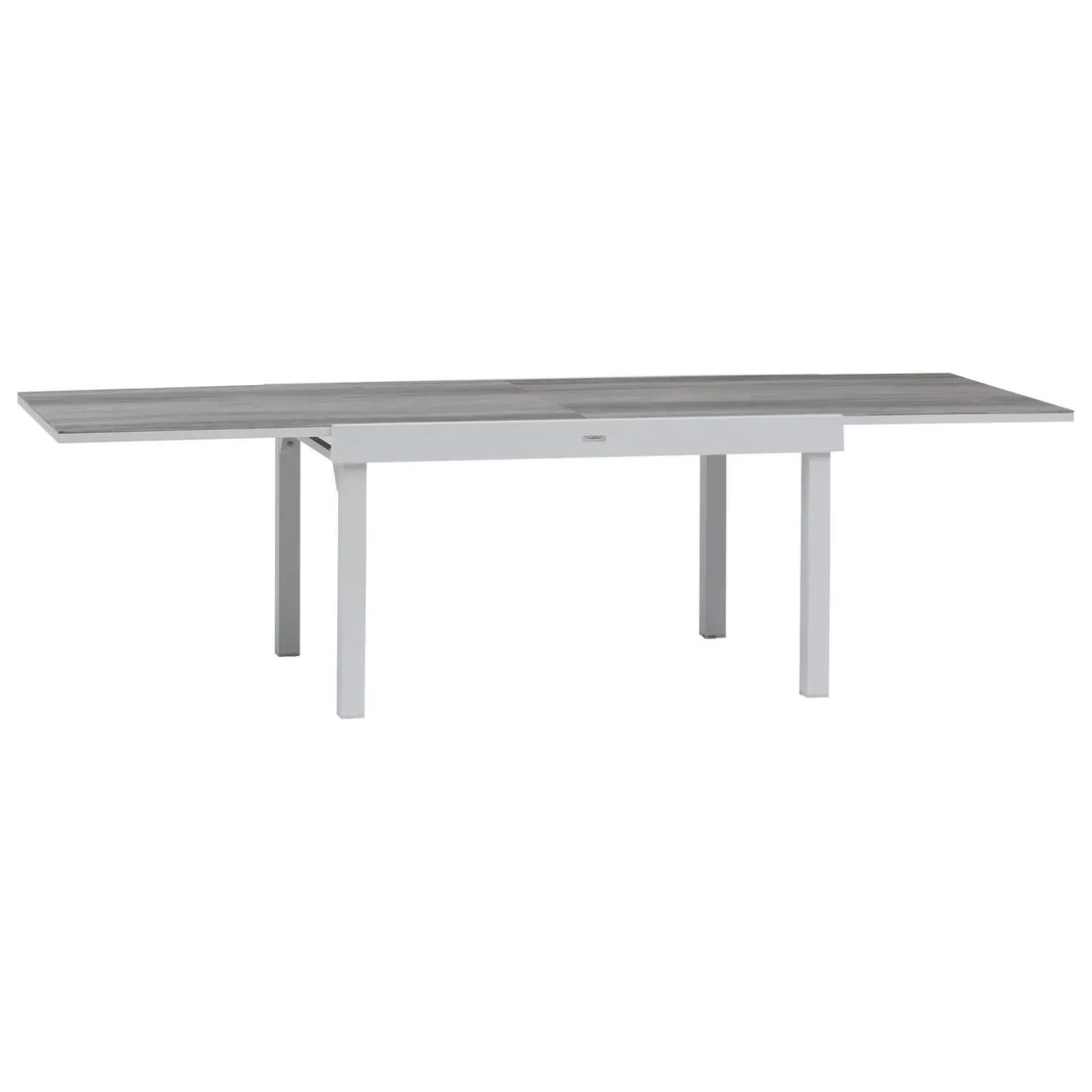 TABLE PIAZZA EXTENSIBLE ALUMINIUM SMOKE 10 PLACES