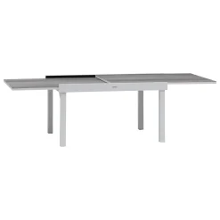 TABLE PIAZZA EXTENSIBLE ALUMINIUM SMOKE 10 PLACES