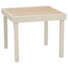 TABLE PIAZZA EXTENSIBLE VERRE IMPRIME ARGILE 8 PLACES