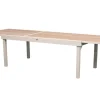 TABLE PIAZZA EXTENSIBLE VERRE IMPRIME ARGILE 12 PLACES