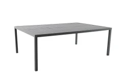 TABLE PIAZZA FIXE RECTANGLE ALUMINIUM GRAPHITE 8 PLACES