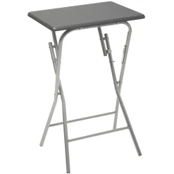 TABLE PLIANTE 48X38CM GRIS H.64CM
