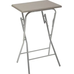 TABLE PLIANTE 48X38CM TAUPE H.64CM