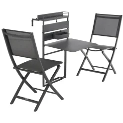 TABLETTE FIRA ALUMINIUM PLIANTE GRAPHITE 2 PLACES