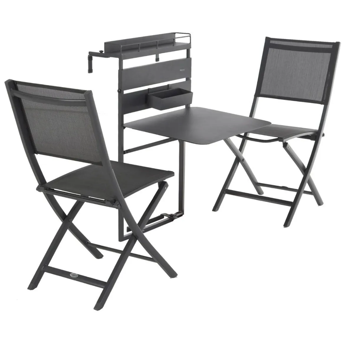 TABLETTE FIRA ALUMINIUM PLIANTE GRAPHITE 2 PLACES