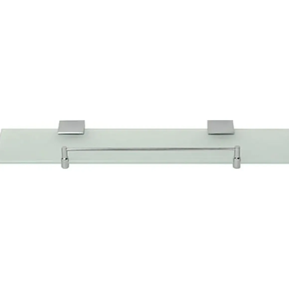 TABLETTE VERRE GIVRE A FIXER 52 CM ZAMACK ACIER INOXYDABLE V