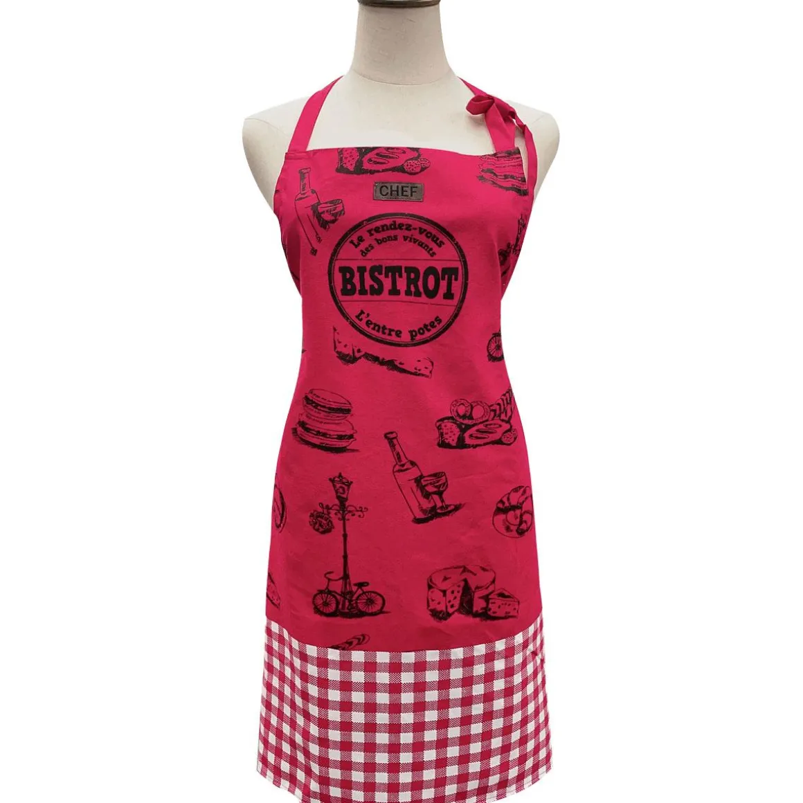 TABLIER CUISINE CHEF 65X80CM COTON BISTROT