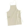 TABLIER ET POCHE 60X84CM COTON UNI BRODE CUISTOT LIN