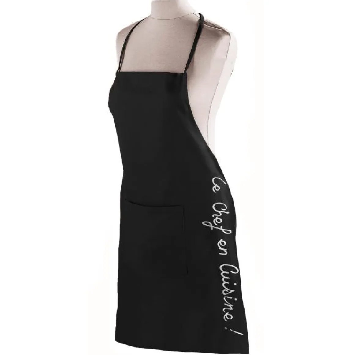 TABLIER POCHE 60X84 CM COTON CUISTOT NOIR
