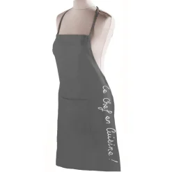 TABLIER POCHE 60X84 CM COTON CUISTOT ANTHRACITE
