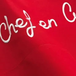 TABLIER POCHE 60X84 CM COTON CUISTOT ROUGE