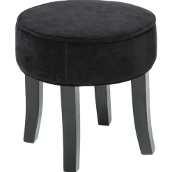 TABOURET ADRIEL VELOURS NOIR