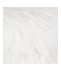 TABOURET APPOINT FOURRURE OSLO BLANC