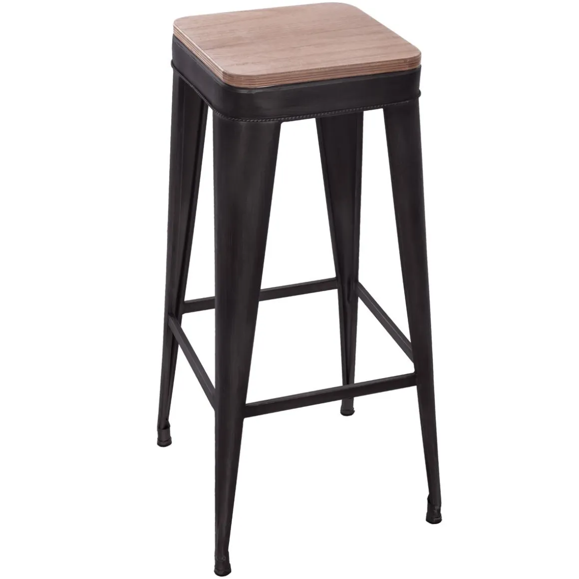 TABOURET BAR METAL JORIS NOIR H.79.5CM