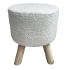 TABOURET BOUCLETTE 4 PIEDS H.35CM