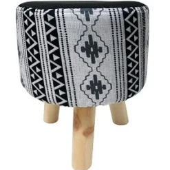 TABOURET 32 CMXHT 36 CM FILS COUPES IMPRIME INCA