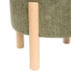 TABOURET COFFRE CHENILLE ELKI KAKI