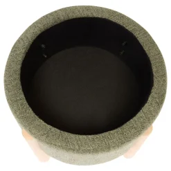 TABOURET COFFRE CHENILLE ELKI KAKI