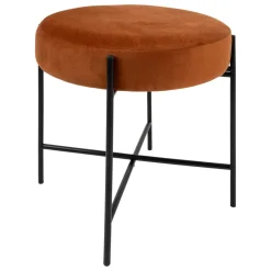 TABOURET D APPOINT ARTY VELOURS AMBRE