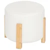 TABOURET D APPOINT BOUCLETTE BANSA BLANC