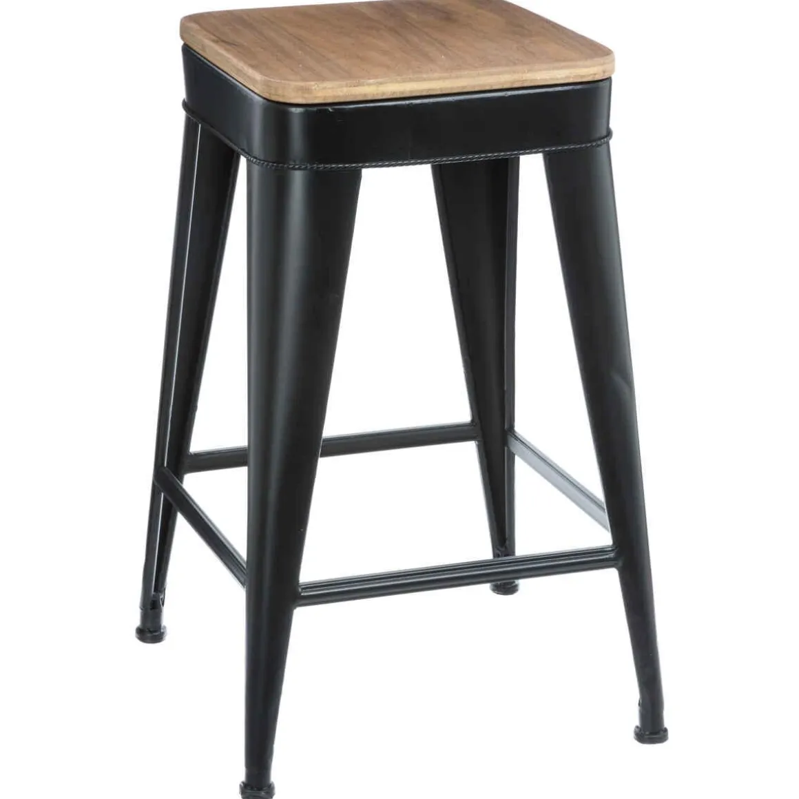 TABOURET METAL JORIS NOIR D.38X39.9CM