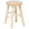 TABOURET NYAR PAULOWNIA BEIGE D.28X41CM