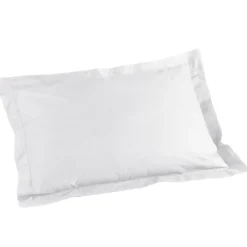 TAIE D OREILLER VOLANT PLAT 50X70CM LINA BLANCHE