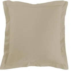 TAIE D OREILLER VOLANT PLAT 63X63CM UNI 57 FILS LINA LIN