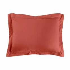TAIE D OREILLER 50X70CM UNI 57 FILS LINA TERRACOTTA