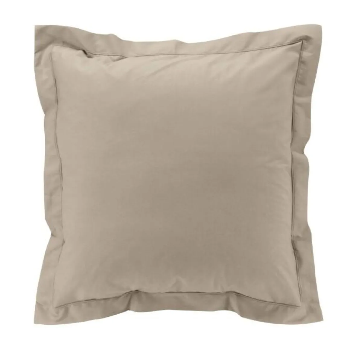 TAIE OREILLER 63X63CM PERCALE UNI 78 FILS SABLE