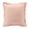 TAIE OREILLER 63X63CM PERCALE UNI 78 FILS NUDE