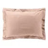 TAIE OREILLER 50X70CM PERCALE UNI 78 FILS NUDE