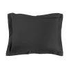 TAIE OREILLER 50X70CM UNI 57 FILS LINA NOIR
