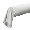 TAIE TRAVERSIN 85X185CM PERCALE UNI 78 FILS BLANC