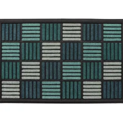 TAPIS CAROLL 40X60CM NYLON CAOUTCHOUC TURQUOISE