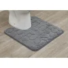 TAPIS CONTOUR WC MEMOIRE DE FORME GALET 45X50CM GRIS FONCE