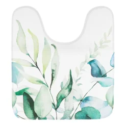 TAPIS CONTOUR WC MICROFIBRE IMPRIME 45X50CM AQUARELLE