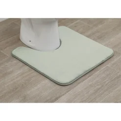 TAPIS CONTOUR WC MICROFIBRE UNI 50X50CM VERT AMANDE