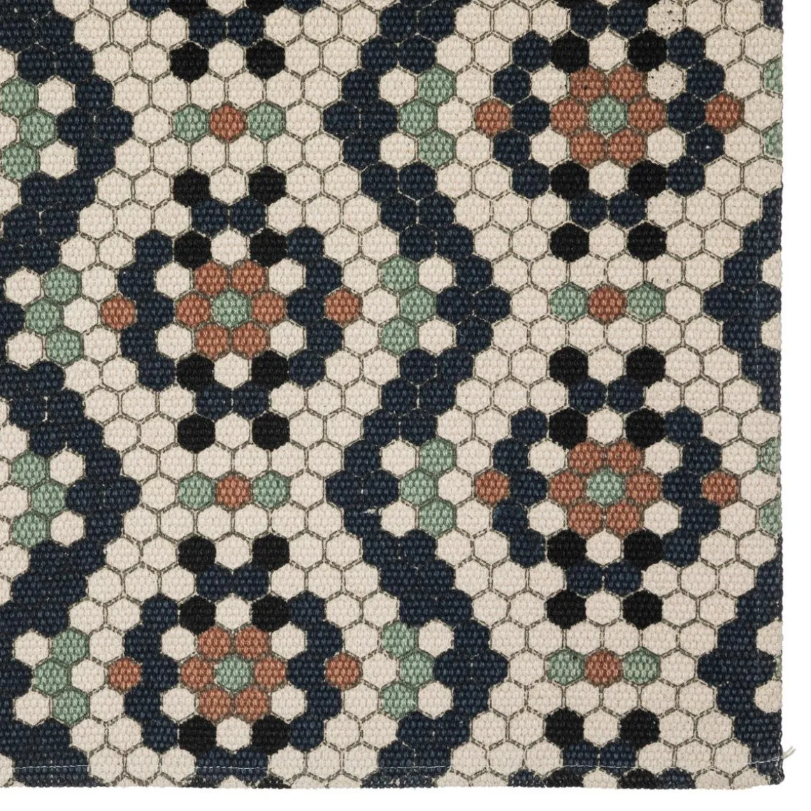 TAPIS COTON IMPRIME CAFE 120X170CM