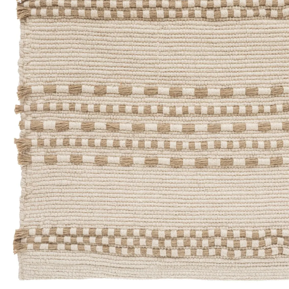TAPIS COTON JUTE BOTA IVOIRE 70X140CM